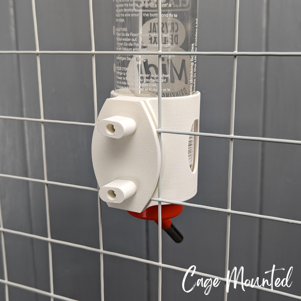 SINGLE Cage/Wall Mounted Water Bottle Holder - White - TRADE